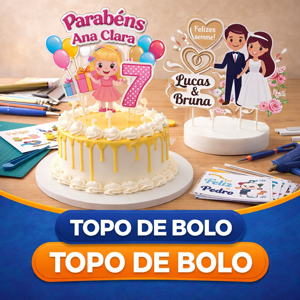 Topo de bolo personalizado